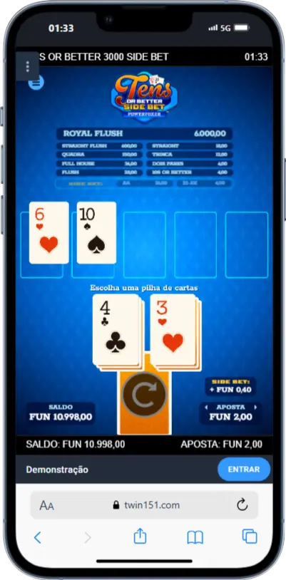 Videopoker no Twin Casino